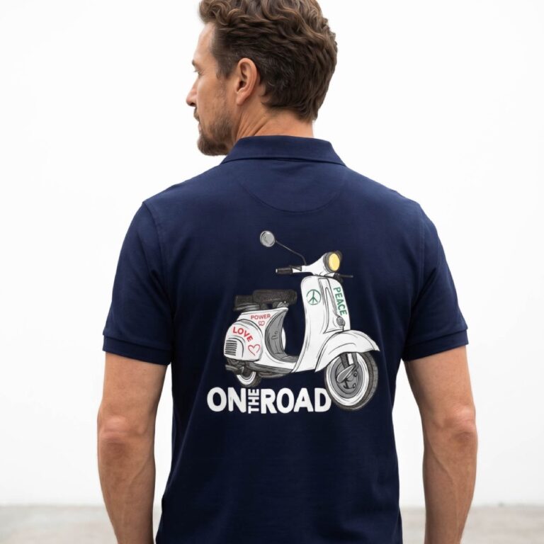 Polo de hombre Centauro con Vespa bordada